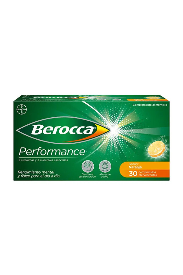 Berocca Performance 30 Comprimés Effervescents Orange