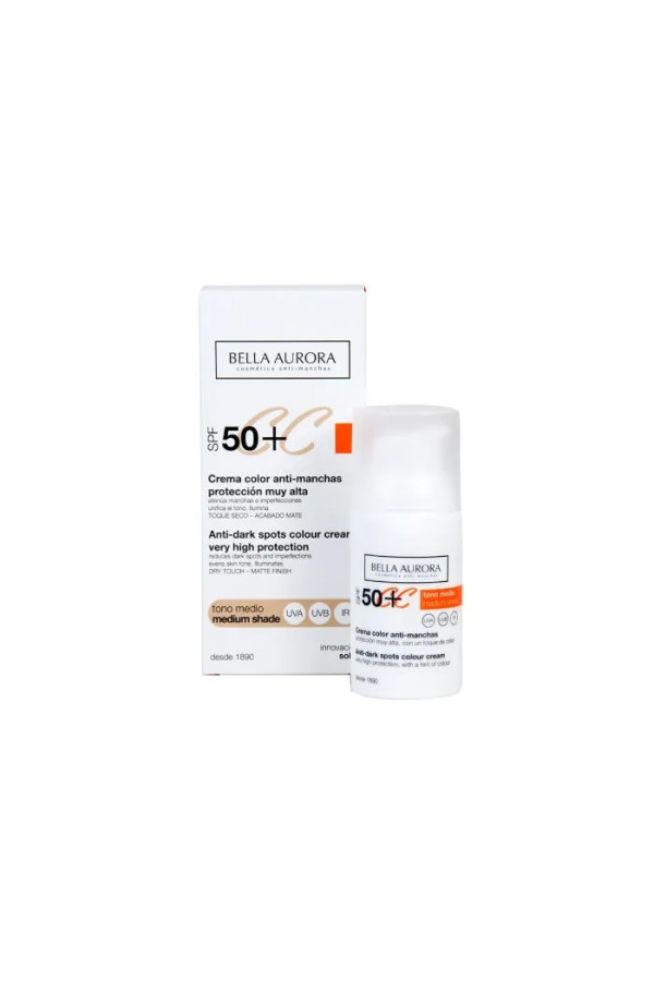 Bella Aurora CC Anti-Spot Cream Spf50 Medium Tone 30ml