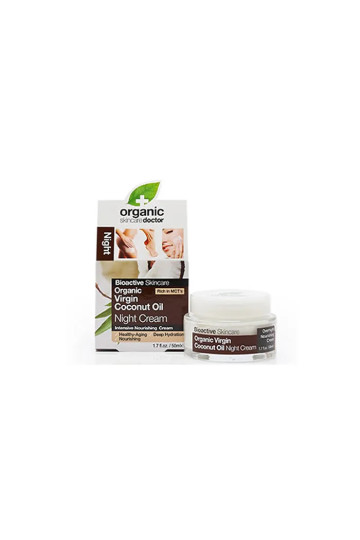 Dr Organic Virgin Coconut Oil Crème Hydratant De Nuit 50ml