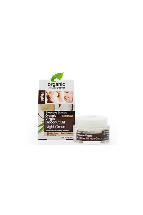 Dr Organic Virgin Coconut Oil Crème Hydratant De Nuit 50ml