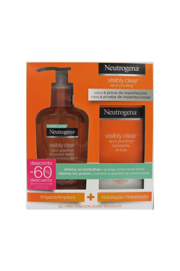 Neutrogena Visibly Clear Gel Nettoyant Quotidian 200ml Set 2 Produits 