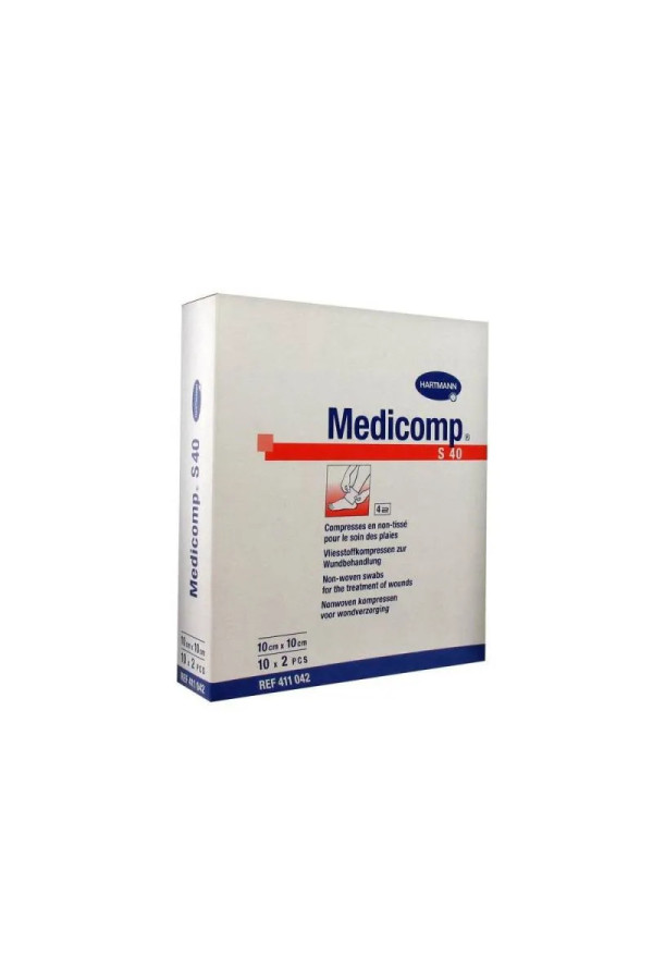 Hartmann Medicomp Stérile Gaze 10x10cm 10x2 Unités 