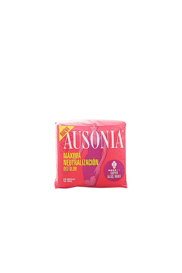 Ausonia Super Plus Avec Ailettes Serviettes Hygiéniques 12 Unités