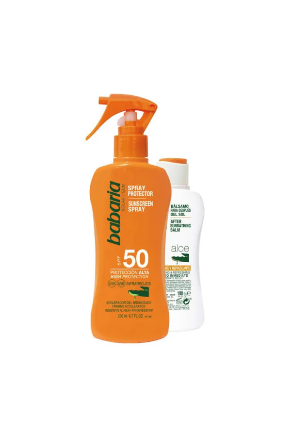 Babaria Protecteur Solaire Vaporisateur Spf50 200ml Coffret 2 Produits
