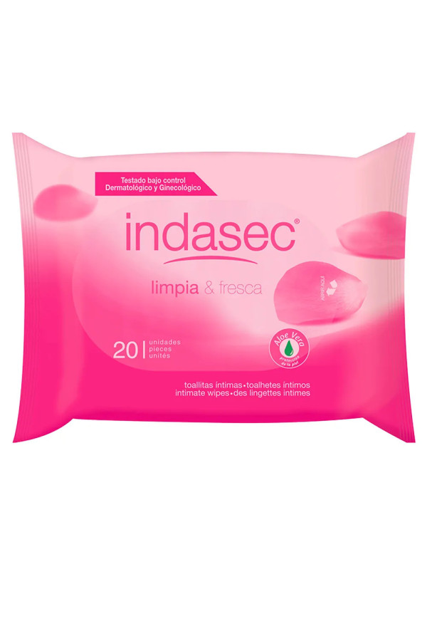 Indasec Clean And Fresh Lingettes Intimes 20 Unités 