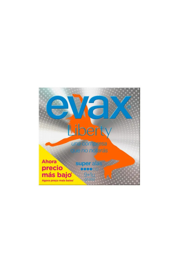 Evax Liberty Super Avec Ailettes Serviettes Hygiéniques 9+1 Unités