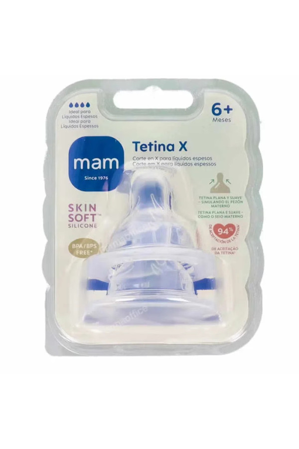 MAM SkinSoft Teat For Thick Liquids +6 Months 2 Units