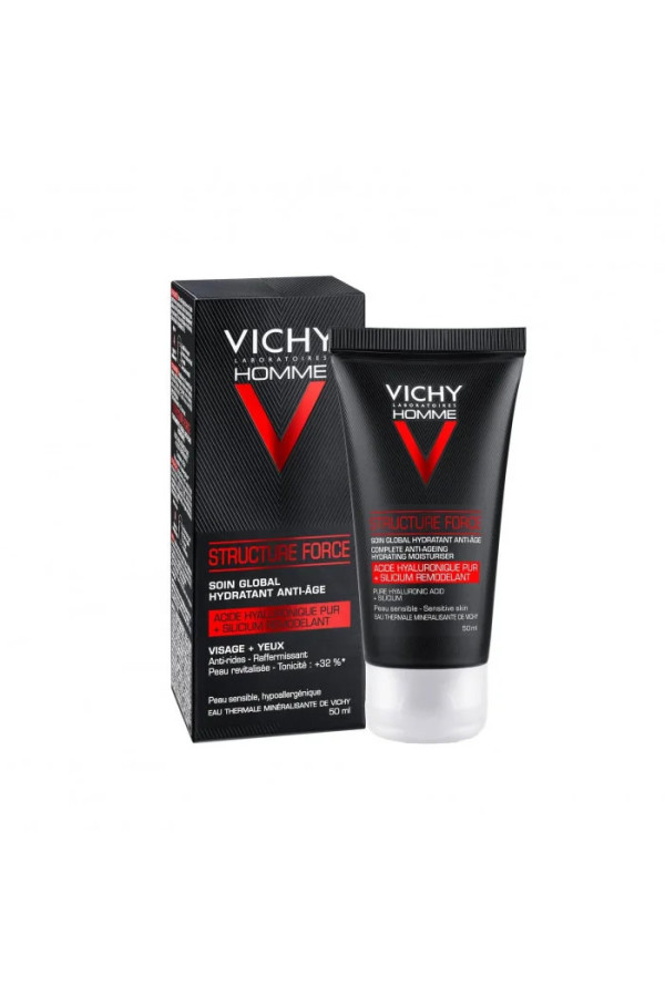 Vichy Homme Structure Force Soin Hydratant Anti-Age Peau Sensible 50ml