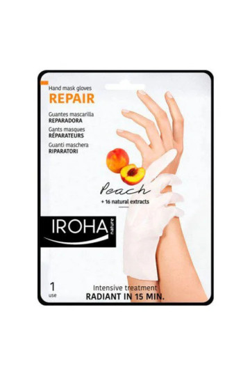 Iroha Nature Peach Hand y Nail Mask Gloves Repair