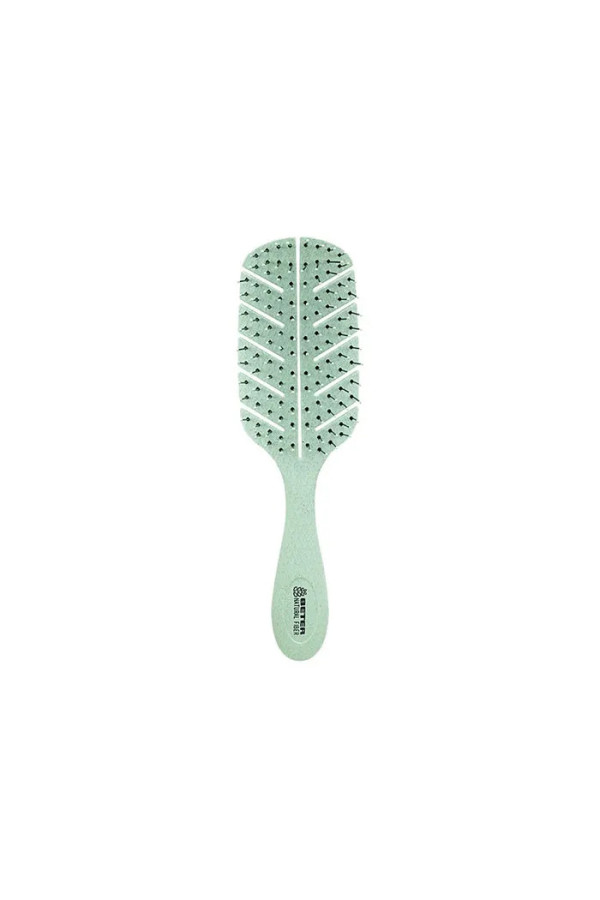 Beter Detangling Natural Fiber Hair Brush Green