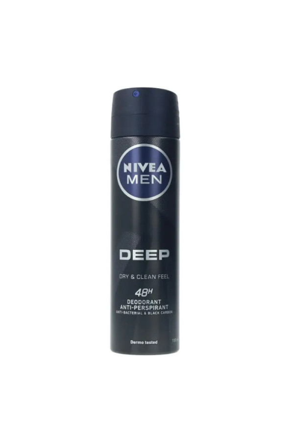 Nivea Men Deep Black Carbon Déodorant Vaporisateur 150ml