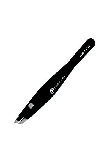 Beter Tweezers Magnetic Slanted Tip Black