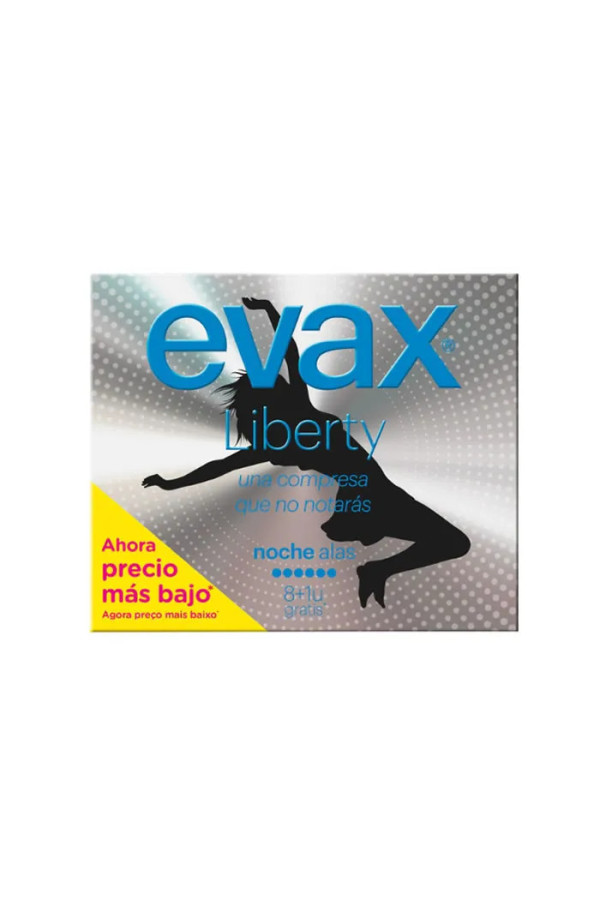 Evax Liberty Nuit Normal Avec Ailettes Serviettes Hygiéniques 12 Unités
