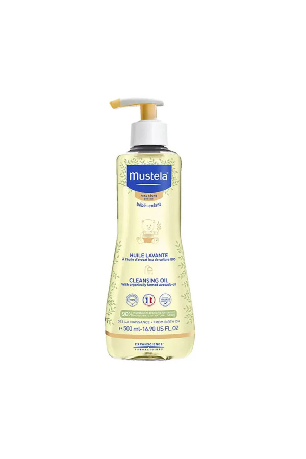 Mustela Bébé Huile Lavante Peaux Sèches 500 ml