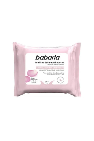 Babaria Rosa Mosqueta Lingettes Démaquillantes 25 Unités