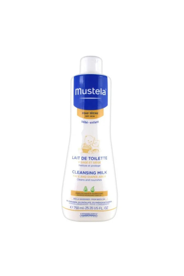 Mustela Lait De Toilette Peau Sèche 750ml