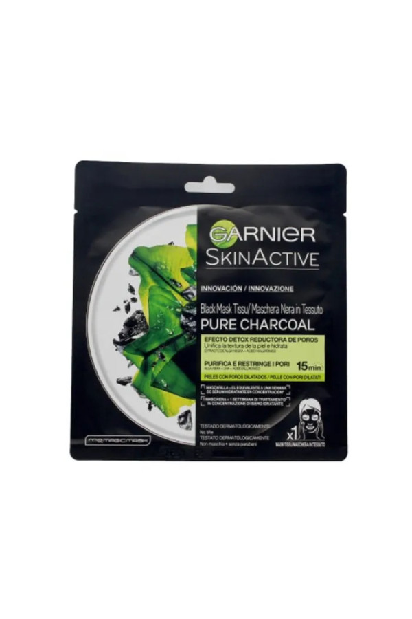 Garnier SkinActive Black Mask Tissu Pure Charcoal 1 Unit