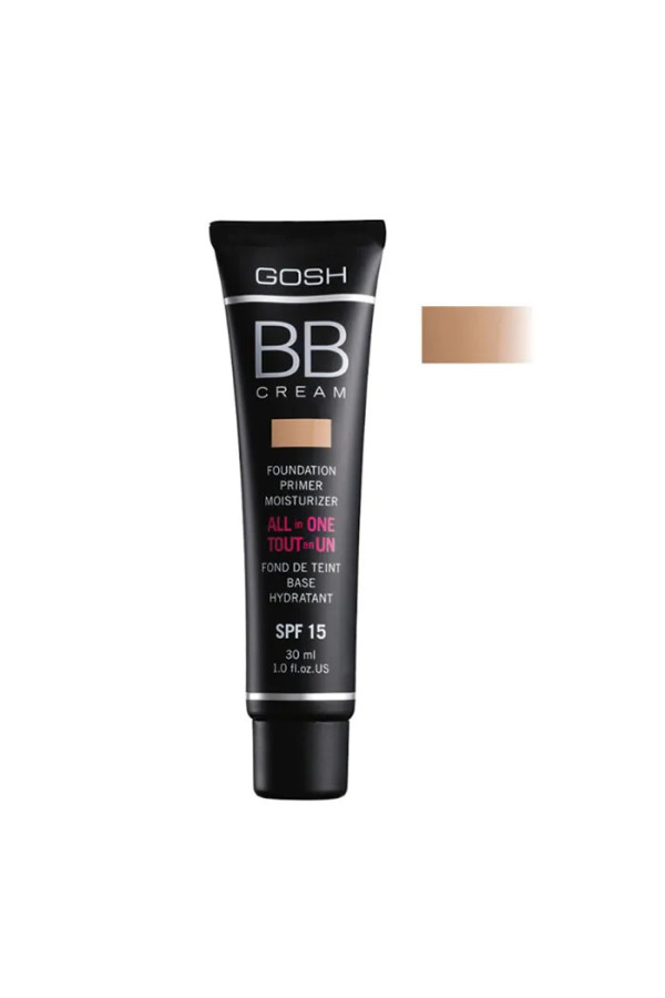 Gosh BB Cream Foundation Primer Moisturizer 03 Warm Beige 30ml