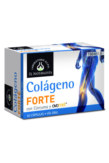 El Natural Colageno Forte Con Curcuma y Ovomet 60 Capsulas