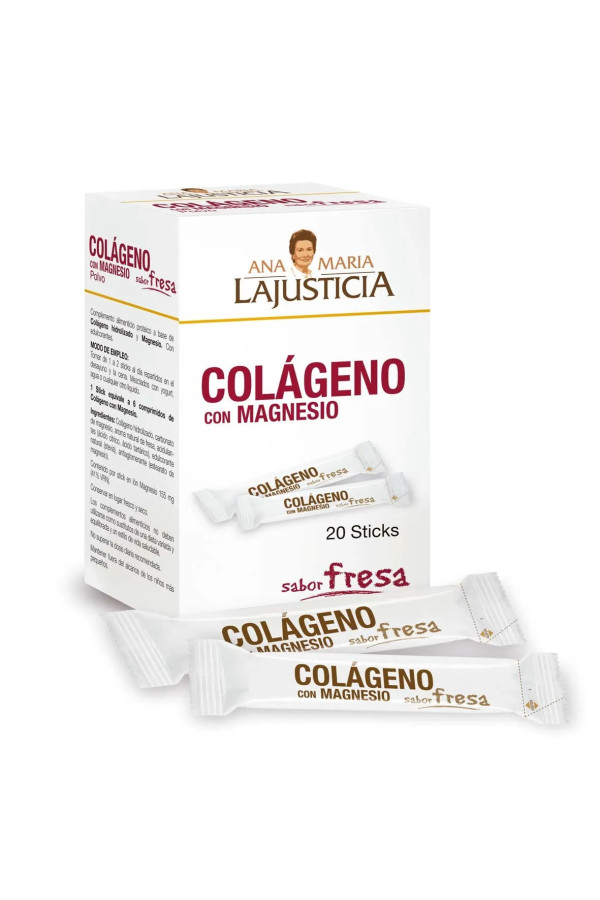Ana María Lajusticia Colageno Con Magnesio Sabor Fresa 20stick 4g
