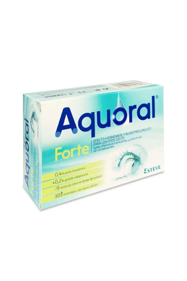 Esteve Aquoral Forte Gouttes Ophtalmiques 30 Monodoses