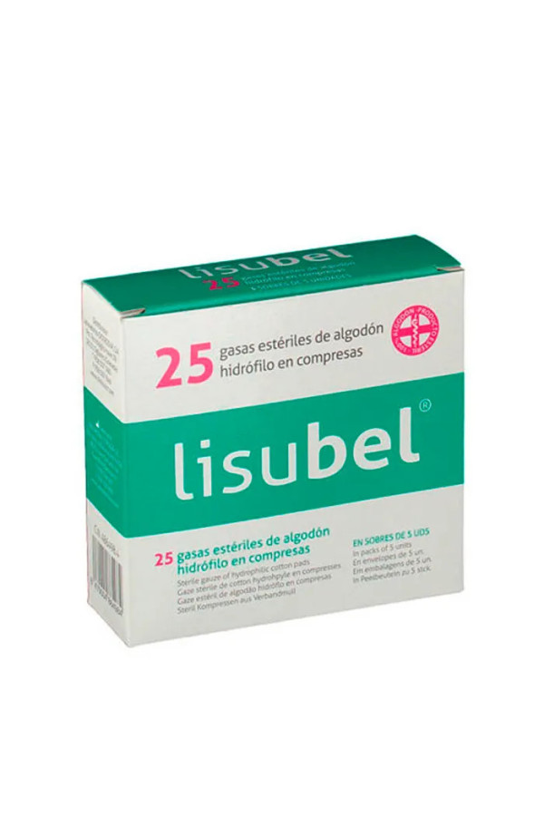 Lisubel Compresses de Gaze Stérile en Coton Hydrofolique 25U