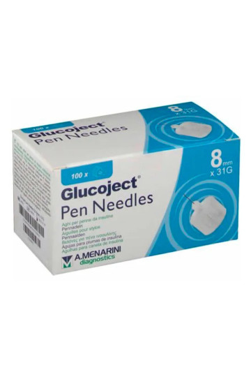 Menarini Glucoject Aiguille à Insuline 31gx8mm 100 Uds
