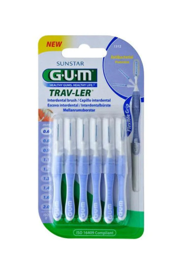 Sunstar Gum Pinceau Interdentaire 0,6mm Trav-Ler 6 Uds