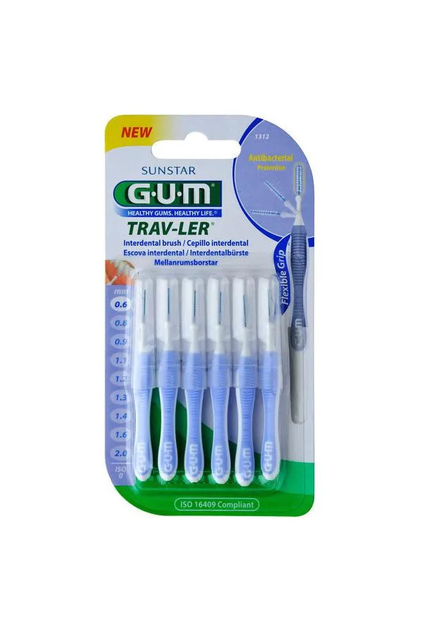 Sunstar Gum Pinceau Interdentaire 0,6mm Trav-Ler 6 Uds