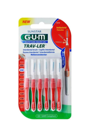 Sunstar Gum Brosse Interdentaire Trav-Ler Iso1 1314 0,8mm 6 Unités