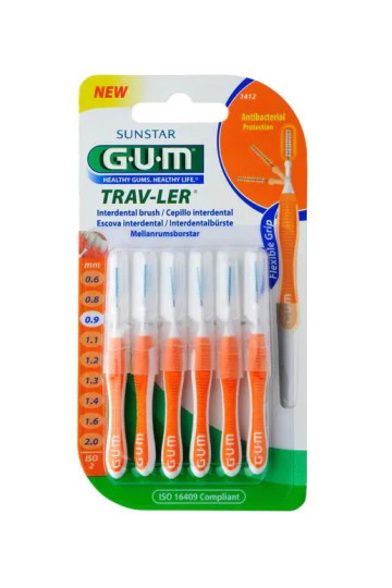 Sunstar Gum Pinceau Interdentaire 0,9mm Trav-Ler 6 Uds