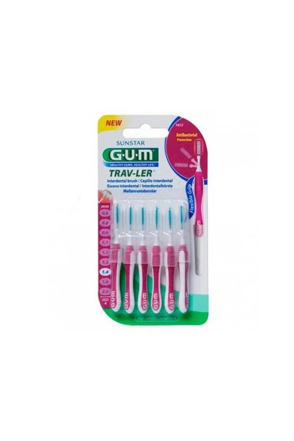Gum Travler Brossette Interdentaire Cylindrique Fine 1,4 Mm Réf 1612 4 Unités