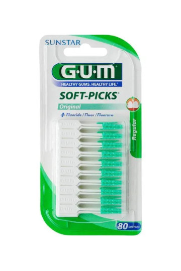 Sunstar Gum Soft-Picks Original Avec Fluorure Ordinaire 80 Unités