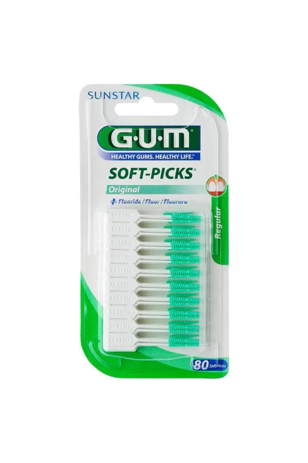 Sunstar Gum Soft-Picks Original Avec Fluorure Ordinaire 80 Unités
