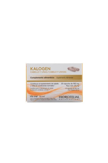 Hidrotelial Kalogen Cabello y Uñas 30 Capsulas