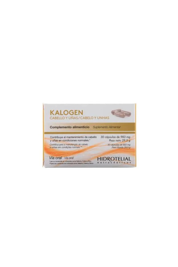 Hidrotelial Kalogen Cabello y Uñas 30 Capsulas