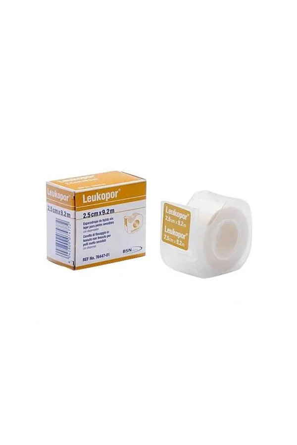 Leukopor Esparadrapo De Tejido Pieles Sensibles 9,2 M X 2,5 Cm 1 Unidad Bsn Medical