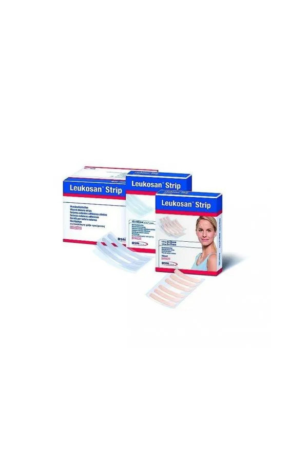 Leukosan Strip Cintas De Sutura 6 X 38 Mm y 6 X 75 Mm 2 Unidades Bsn Medical
