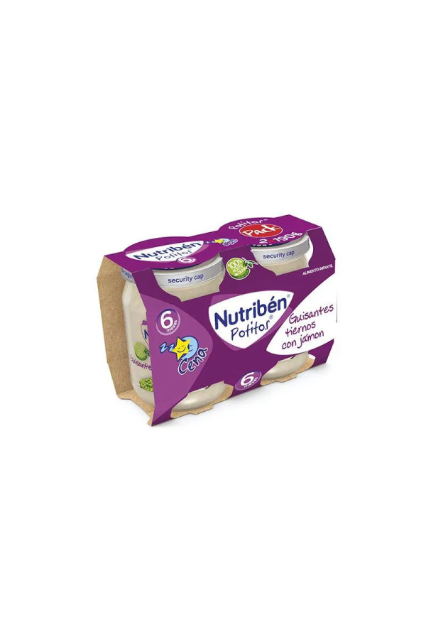 Nutriben Nutribén Potito Cena Bipack Guisantes Tiernos Con Jamón 2x 190g