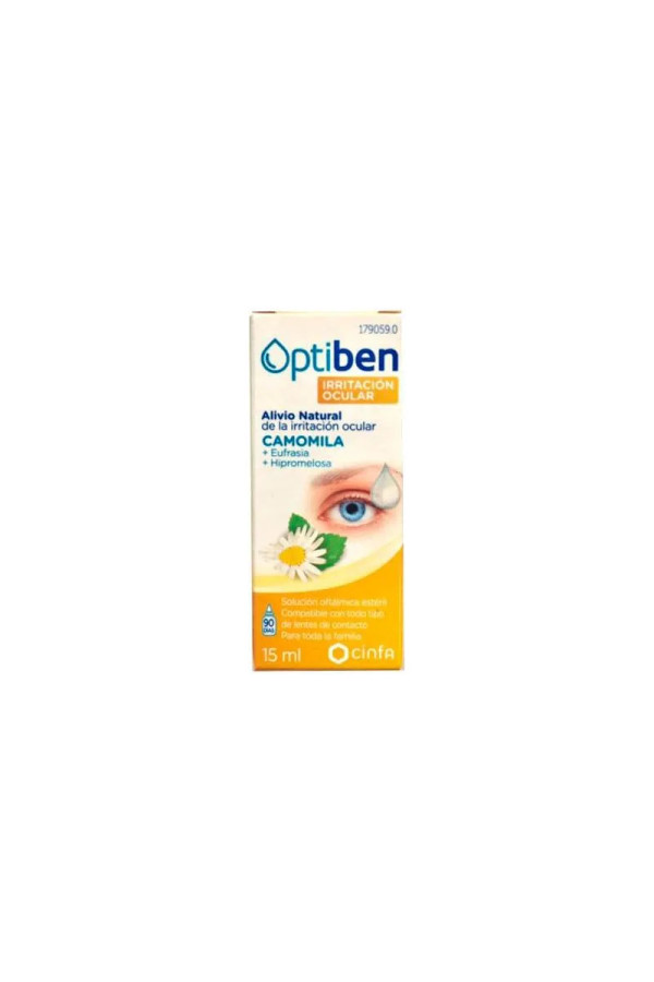 Optiben Yeux Irrités Bouteille Stérile Pour Sécheresse Oculaire 15ml