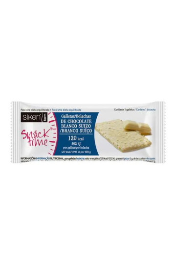 3x Siken Snack Time White Chocolate Biscuit 25g