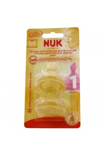 Tetina Ancha First Choice 1 M Latex 2 Unidades Nuk