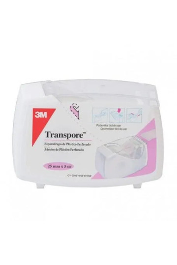Ioox Transpore Esparadrapo Blanco 5 M X 2,5 Cm 3m