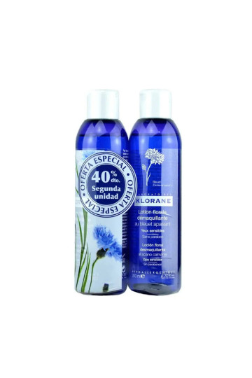 Klorane Bleuet Démaquillant Yeux Sensibles 2x200ml Coffret 2 Piéces
