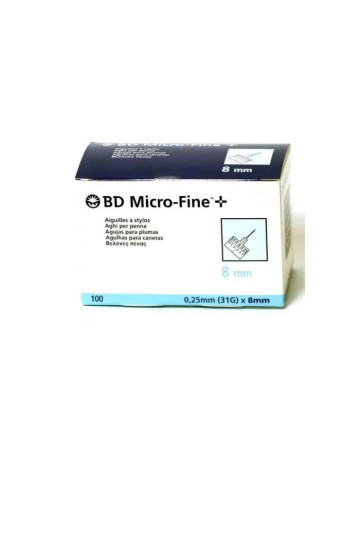 BD Microfine Tw 0,25X8mm 100Uds 