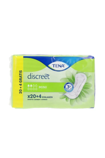 Tena Discreet Incontinence Serviette Hygiénique Mini 24 Unités
