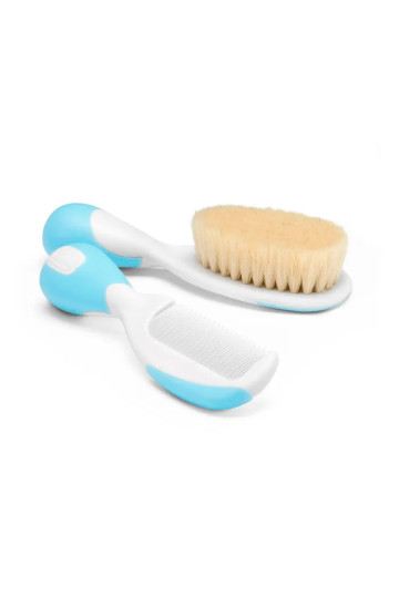 Chicco Brosse et Peigne à Cheveux Naturels Bleus 1U