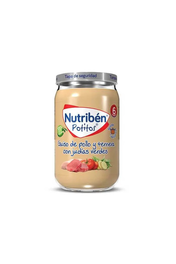 Nutribén Potito Poulet, Boeuf et Haricots Verts 235g  