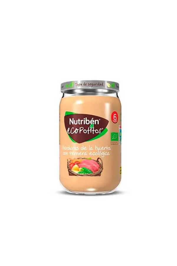 Nutribén Ecopot Légumes du Jardin avec Viande de Bœuf Biologique 235g