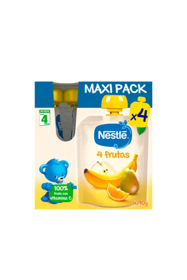 Nestle Sachet de 4 Fruits 4x90g Maxi Pack